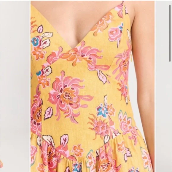 RHODE Yellow Floral Dress - Picture 4 of 4